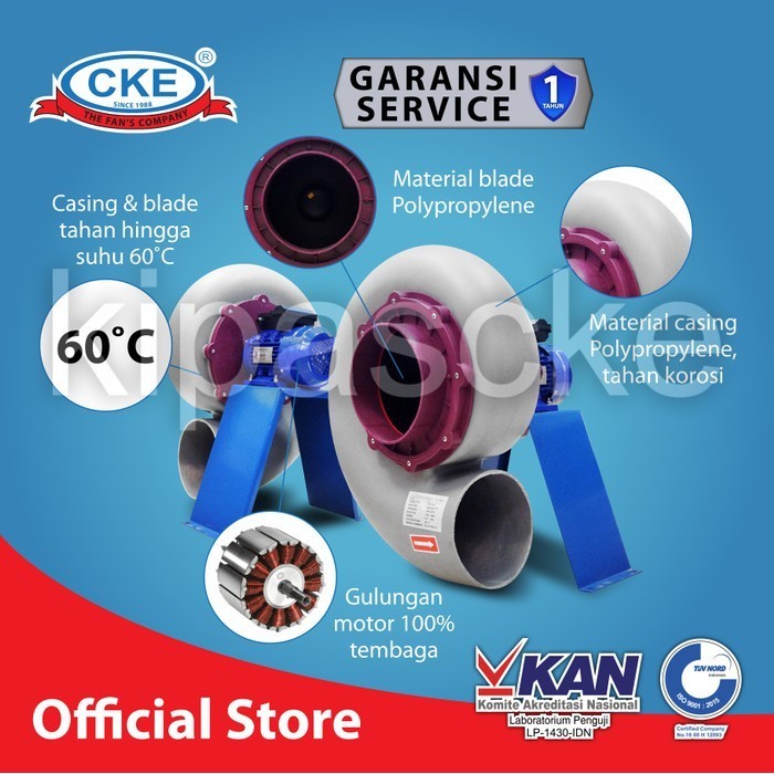 Centrifugal Fan Pp 370W 220V Blower Lemari Asem Blower Keong