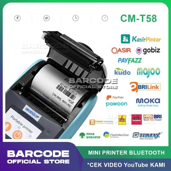 Mobile Printer Bluetooth Inforce P58C Mokapos Pawoon Loyverse - Rpp02N