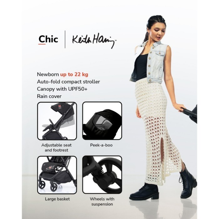 Cocolatte Keith Haring Chic Black Stroller