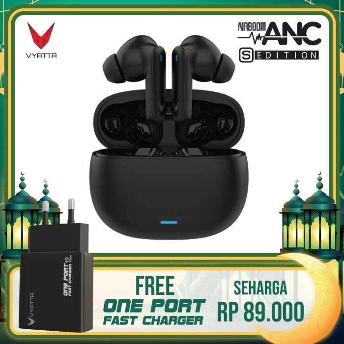 Vyatta Airboom Anc S Tws Bluetooth Headset Earphone 25Db 4 Mic Enc