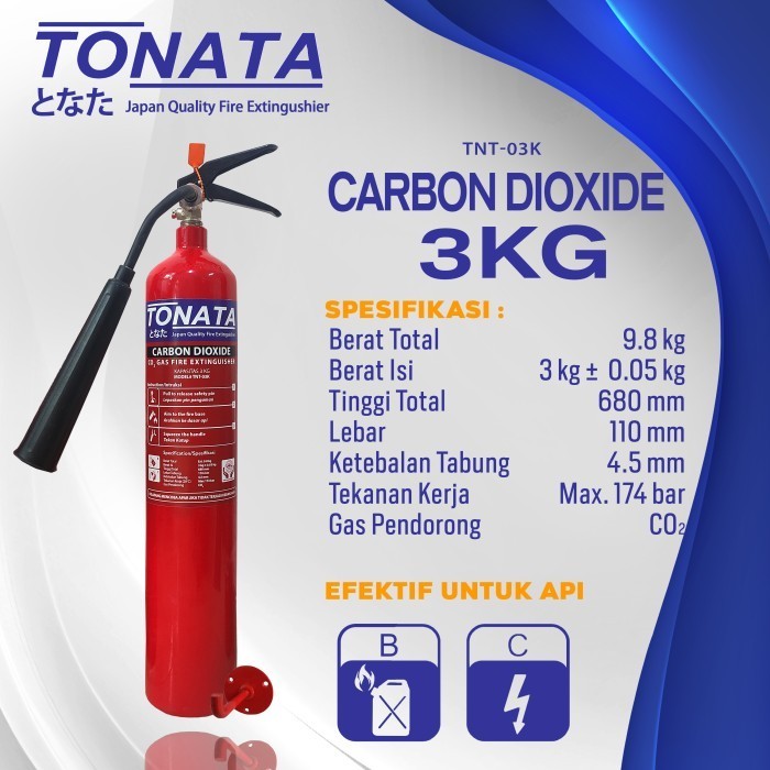 Apar 3 Kg Karbondioksida (Co2) Tonata / Set Komplit