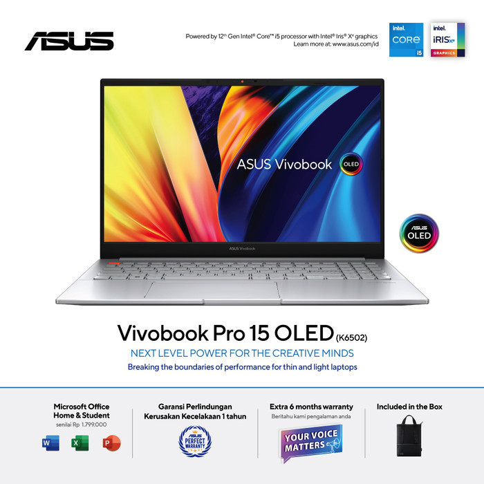 Asus Vivobook Pro 15 Oled K6502Zc-Oleds552 - Cool Silver