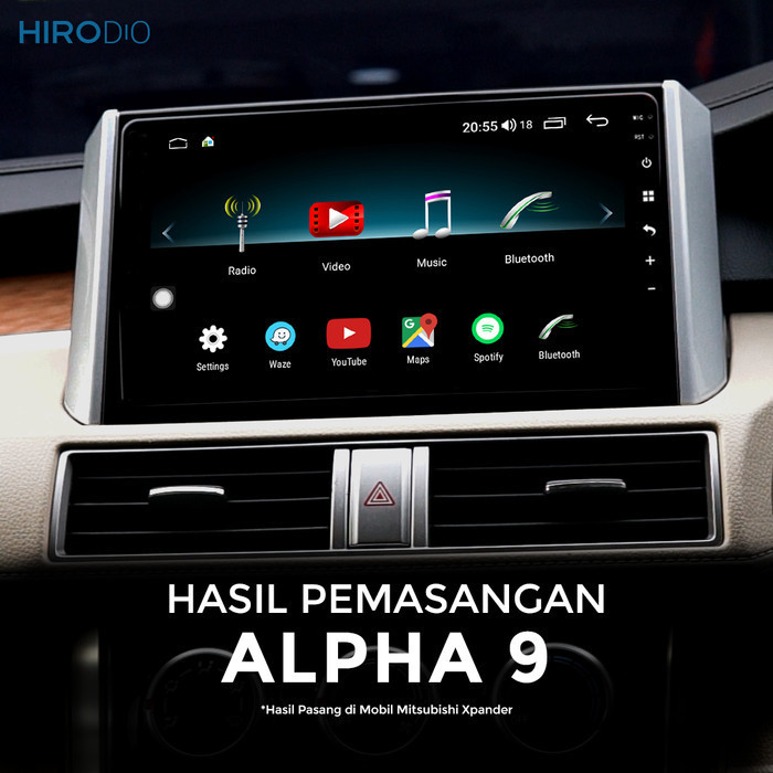 Hirodio Alpha 9 - Headunit 2 Din 9 Inch - Qled 4/64