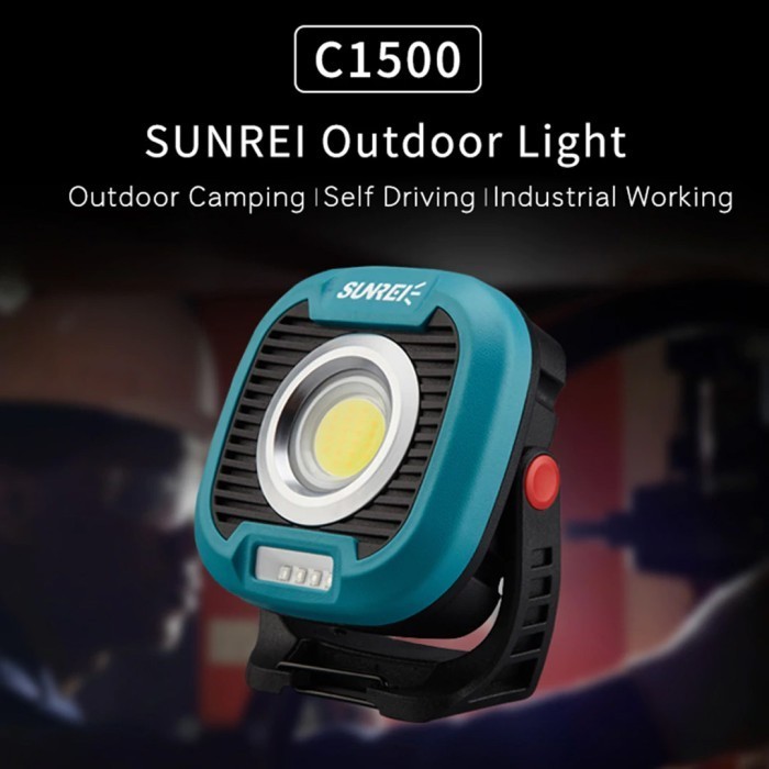 Lampu Kerja Proyek Emergency Sunrei C1500 1500 Lumens Dual Tone Light
