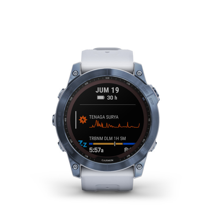 Garmin Fenix 7X Sapphire Solar - Mineral Blue Titanium