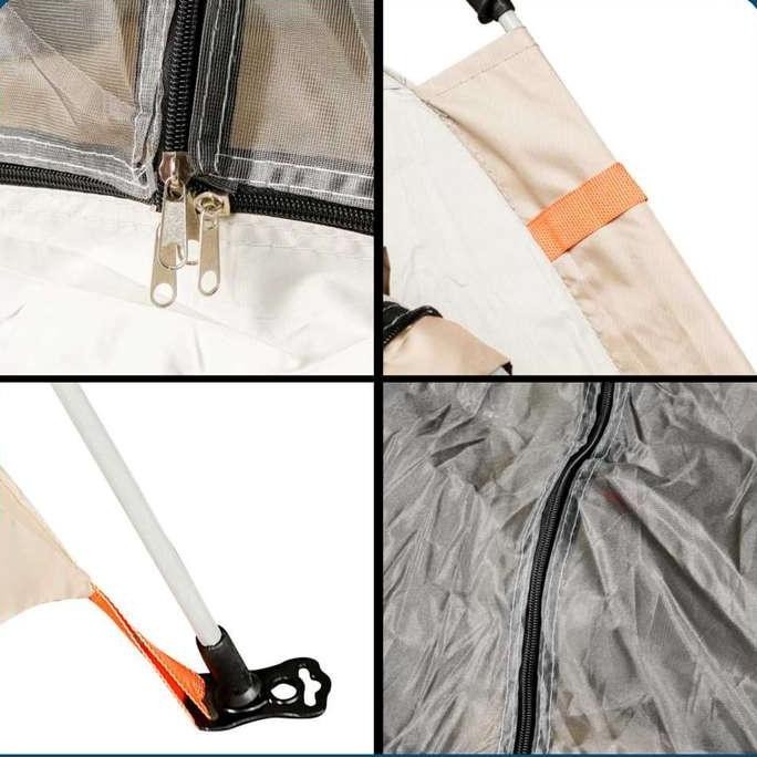 tenda camping 4 orang kemah lipat otomatis quick open anti air hujan