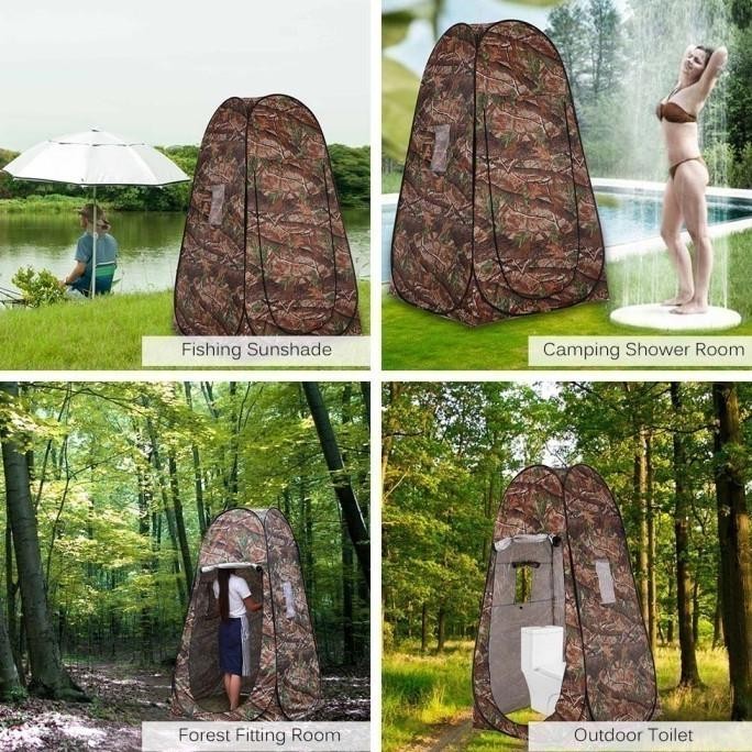 Tenda Toilet Portable Otomatis WC Outdoor Camping Emergency Restroom