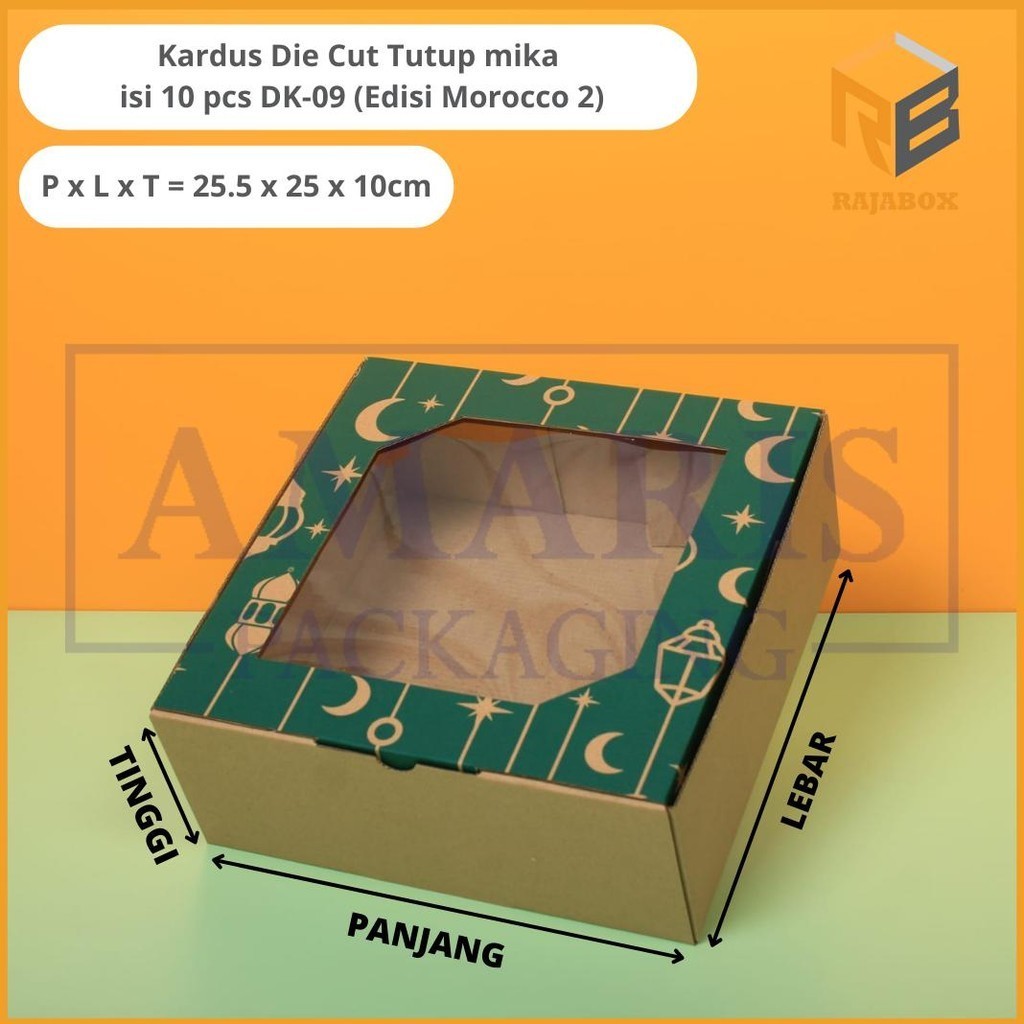 

NEW Kardus Die Cut Mika Kotak Pudding/Kue Isi 10 Pcs DK-09 Amaris Packaging TERLARIS