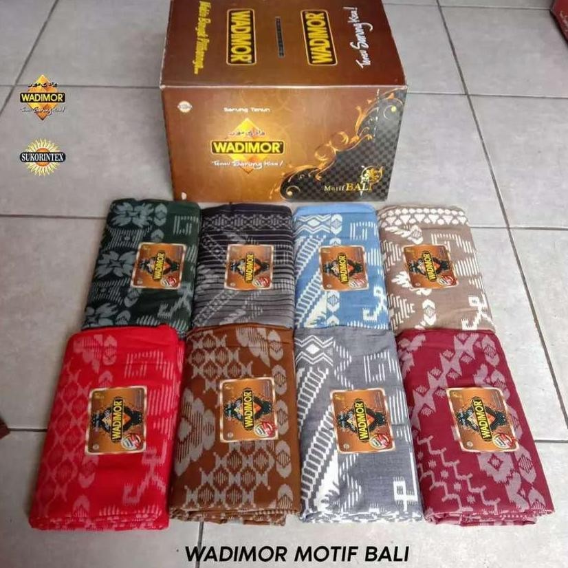 CR - Sarung WADIMOR Motif Bali Pria Kain Tenun Samping Songket Batik Tradisional Premium Dewasa Laki