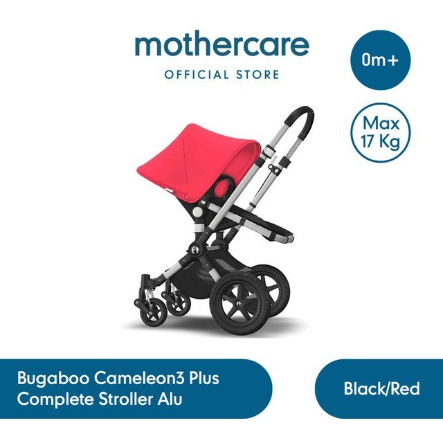 Bugaboo Cameleon3 Plus Complete Stroller Alublack/Red - Stroller Bayi Termurah Terlaris Promo