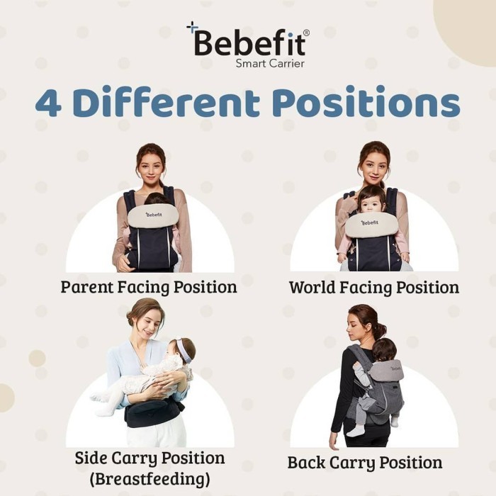 Korea Bebefit Foldable Baby Carrier - Hip Seat Gendongan - Dark Navy Termurah Terlaris Promo