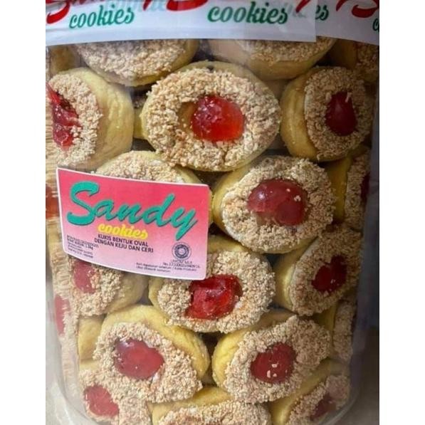 Terlaris Sandy Cookies Cherry Keju Isi 200Gram