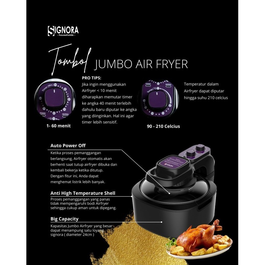 Jumbo Airfryer Signora Termurah Terlaris Promo