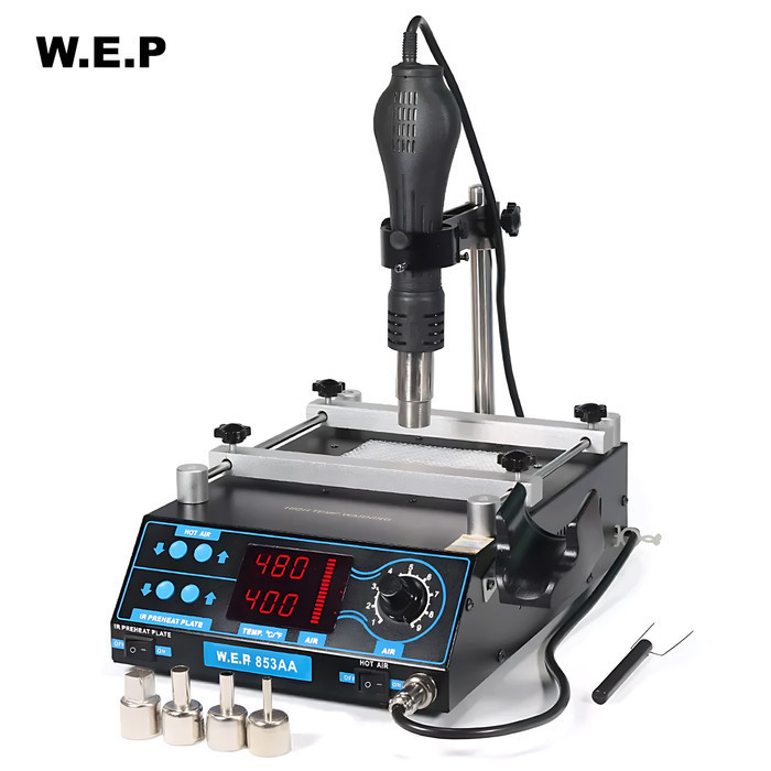 Wep 2 In 1 Digital Smd Infrared Preheater Rework 853Aa Hitam Original Termurah Terlaris Promo