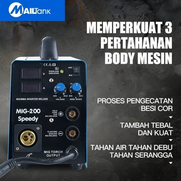 Mailtank Mig20 Mesin Las Mig Mag 3 In 1 Tanpa Gas Termurah Terlaris Promo
