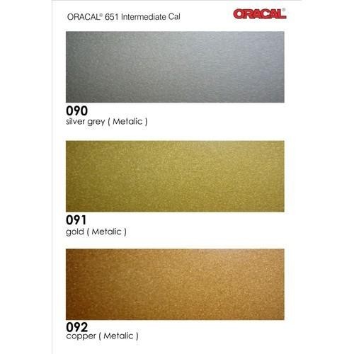 Sticker Stiker Oracal 651 Doff Matt (Silver, Gold & Copper) Original