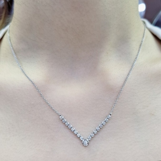 Kalung Berlian Solitaire / Koye Berlian Knk603546 - Kimberly Jewellery Termurah Terlaris Promo