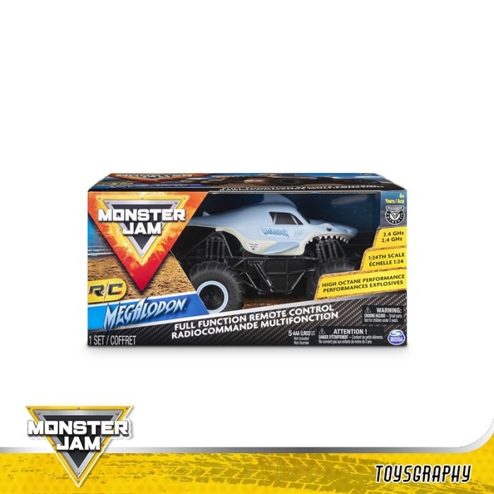 Monster Jam Megalodon Remote Control Monster Truck 1 24 Scale