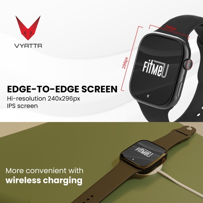 Vyatta Fitme U Smartwatch -Bluetooth Phone Call, Gps Connected, Spo2
