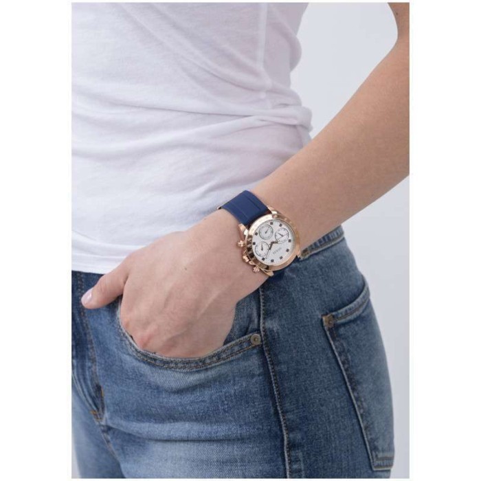 Guess Watches Gw0315L2 Original Eclipse Jam Tangan Wanita Blue Karet Termurah Terlaris Promo