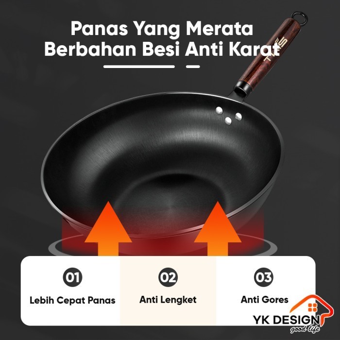 Tkis By Yk Design Wajan Penggorengan Anti Lengket Diameter 32Cm Tk-850