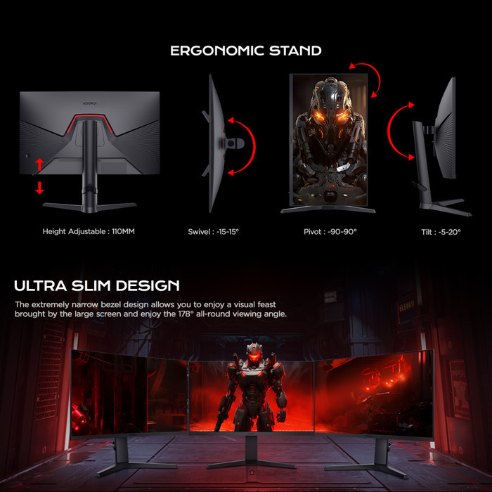 Koorui 27Inch Ips Qhd 2K 170Hz 1Ms Eyecare Gaming Monitor 27E3Q