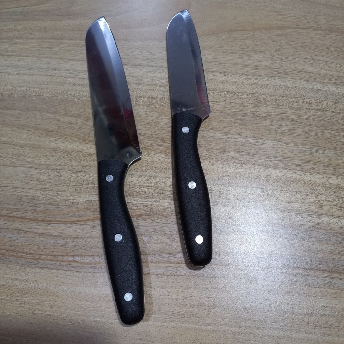 Buruan beli] Pisau Dapur Gagang Hitam Pisau Serbaguna