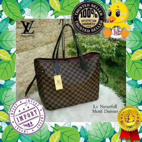 ORIGINAL IMPORT BRANDED TAS WANITA LV NEVERFULL MEDIUM MONO DAMIER BATAM