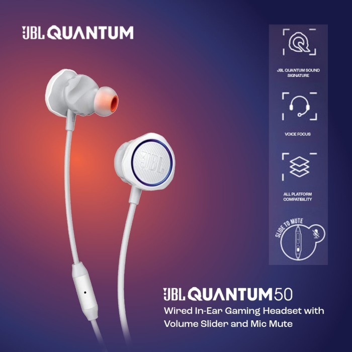 Jbl Quantum 50 Headset Gaming Wired In-Ear