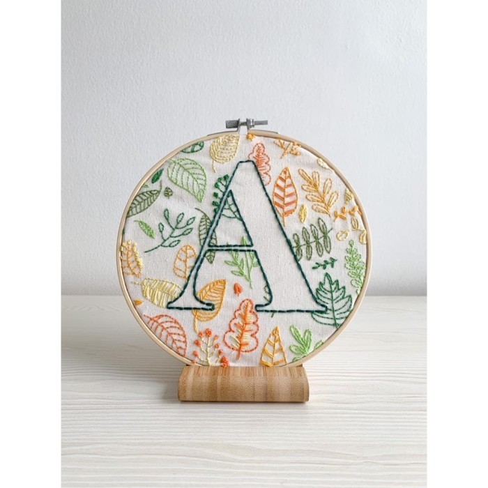 

F - J Embroidery Kit Alphabet By Needleandthread