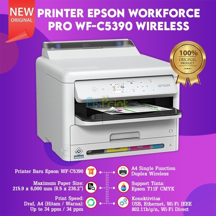Printer Epson Wf-C5290 - Wifi Duplex Epson Workforce Pro Wf-C5390