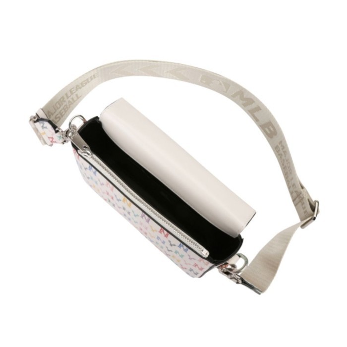 Mlb Monogram Rainbow Hoodie Bag Ny Yankees White