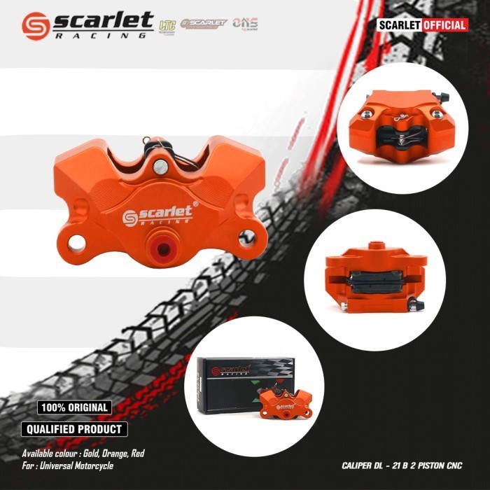 Scarlet Racing Caliper Kaliper Kepala Babi Dl21B 2 Piston Universal