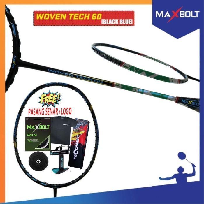 Maxbolt Woven Tech 60 Raket Badminton Original