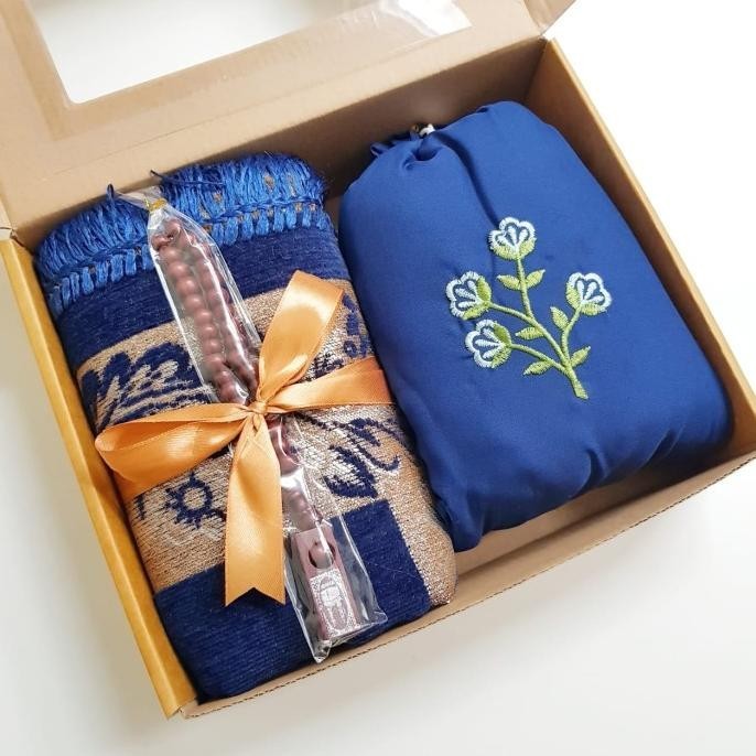 [BARMU] PAKET MUKENA DAN SAJADAH TURKI PACKING BOX KADO GURU HADIAH