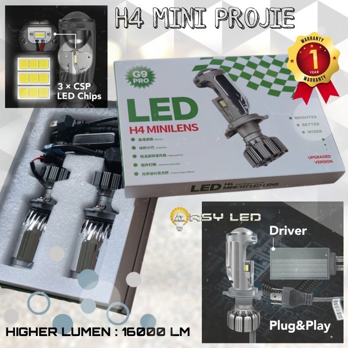 Arsy Led Utama H4 Xpander Avanza Xenia Brio Mini Projie Cutoff 5500K