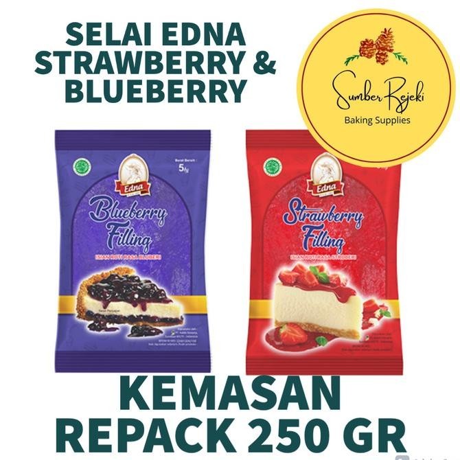 

'+'+'+'+] Selai Edna Rasa Strawberry dan Blueberry 250 Gr / 250gr