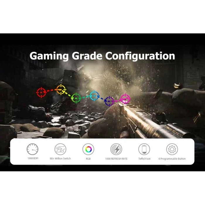 Delux M800 Pro Wireless Gaming Mouse With Paw 3370 Sensor Termurah Terlaris Promo
