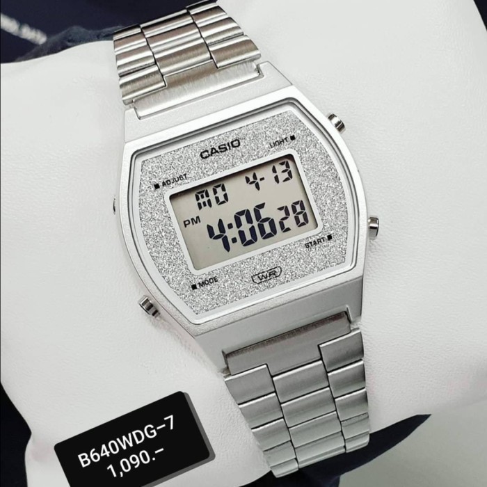 Casio B640Wdg-7Df Jam Tangan Wanita Digital Vintage Silver B640W Termurah Terlaris Promo