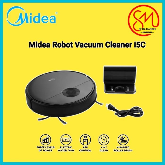 Midea I5C Smart Robot Vacuum Cleaner 4000Pa Suction Garansi Resmi