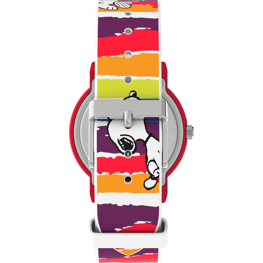 Timex Tw2V77700 Peanuts Snoopy Rainbow Paint Jam Tangan Wanita Analog