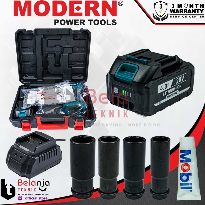 Modern Cordless Impact Wrench M 65 Pembuka Baut Baterai M65 M-65 Termurah Terlaris Promo
