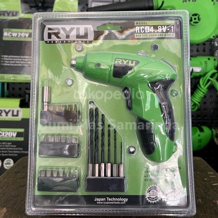 Termantab] RYU CORDLESS DRILL RCD 4.8 V-1 / MESIN BOR CAS BATERAI RCD 4.8V1