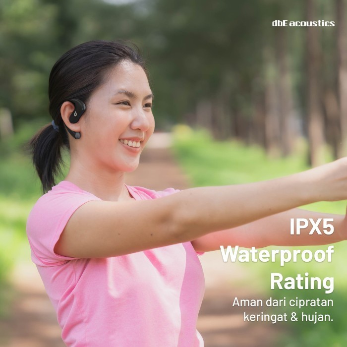 DBE OWS300 Earbuds Nirkabel Sport Open Ear dengan AI Noise Canceling Mic
