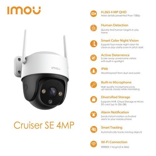 Imou Cruiser Se+ Plus 4Mp Outdoor Color Night Ipc-S41Fep Two Way Talk Termurah Terlaris Promo