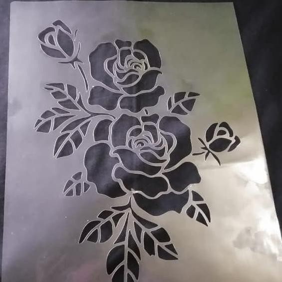 

Stencil Dinding Motif Rose