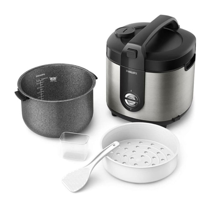 Philips Rice Cooker 2L - Premium Plus Silver Hd3138/33