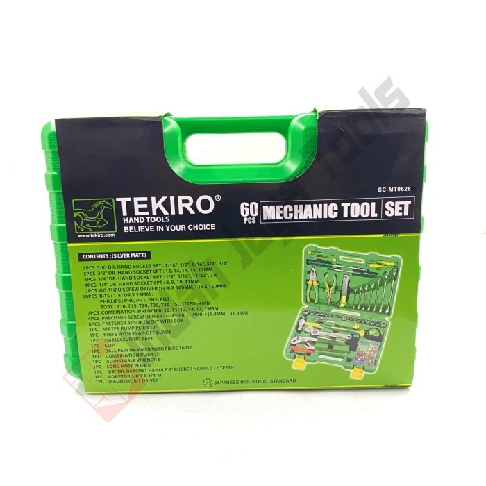 Tekiro Sc-Mt0626 Mechanic Tool Set 60 Pcs - Toolkit Tool Kit Perkakas Termurah Terlaris Promo