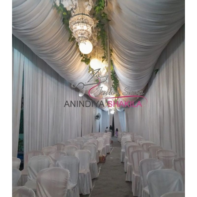 Plafon tenda pesta model galengan