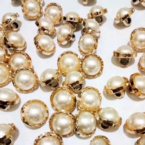 Isi 720 pcs Diameter 13 mm - Kancing Baju Jamur Emas MUTIARA IMPORT